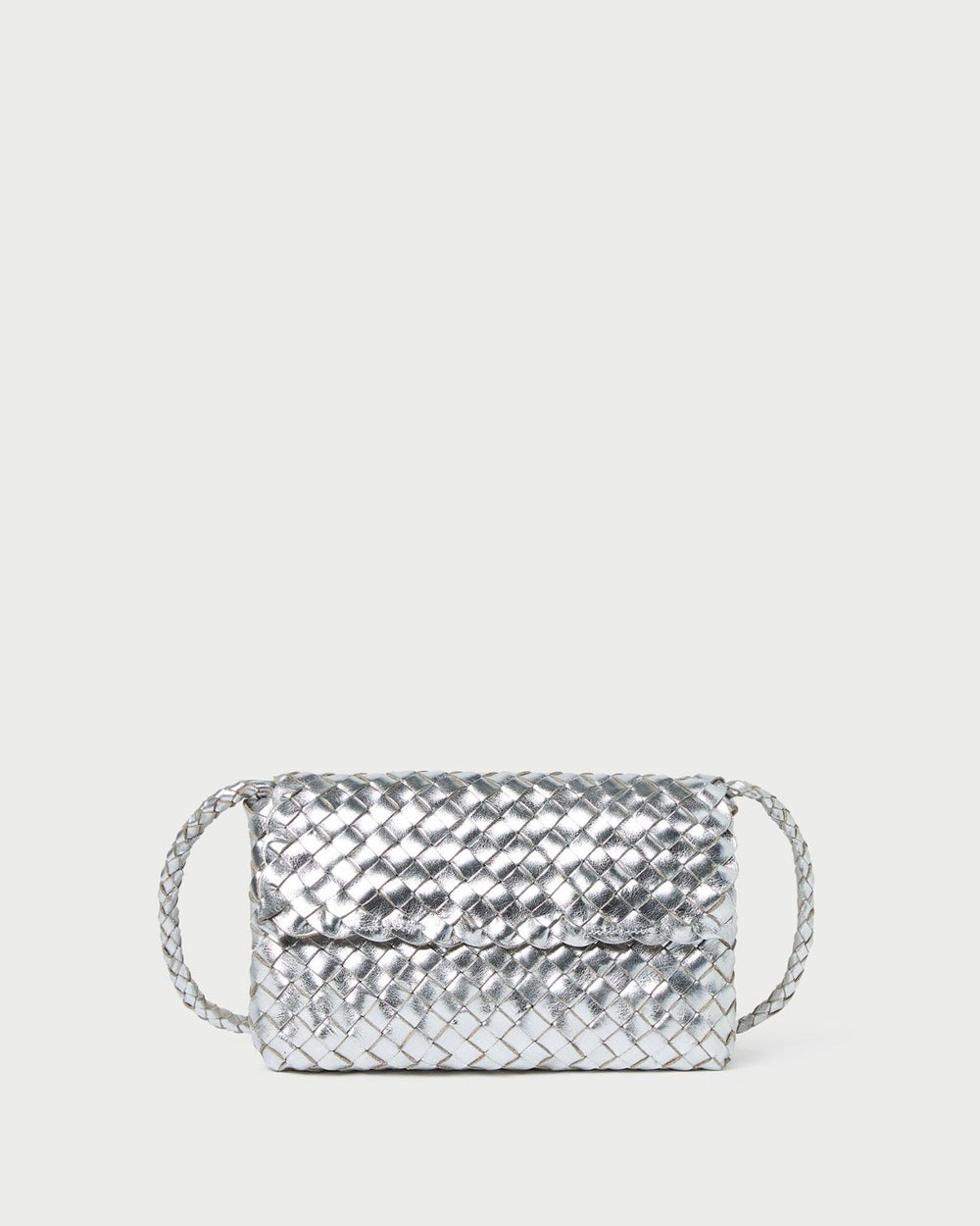 Loeffler Randall Billie Silver Leather Shoulder Bag | Women Shoulder Bags