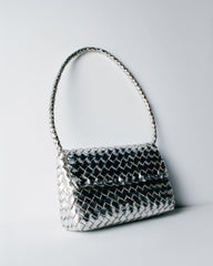 Loeffler Randall Billie Silver Leather Shoulder Bag | Women Shoulder Bags