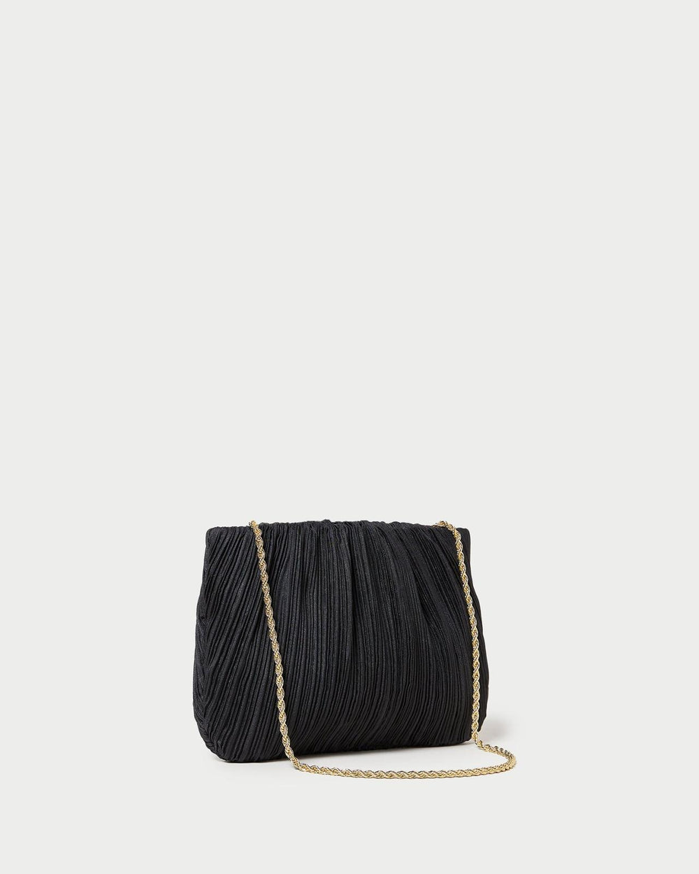 Loeffler Randall Brit Black Flat Pleated Clutch L Clutches L Handbags | Women Clutches