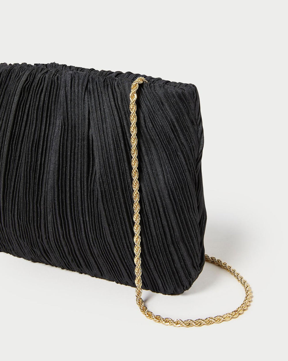 Loeffler Randall Brit Black Flat Pleated Clutch L Clutches L Handbags | Women Clutches