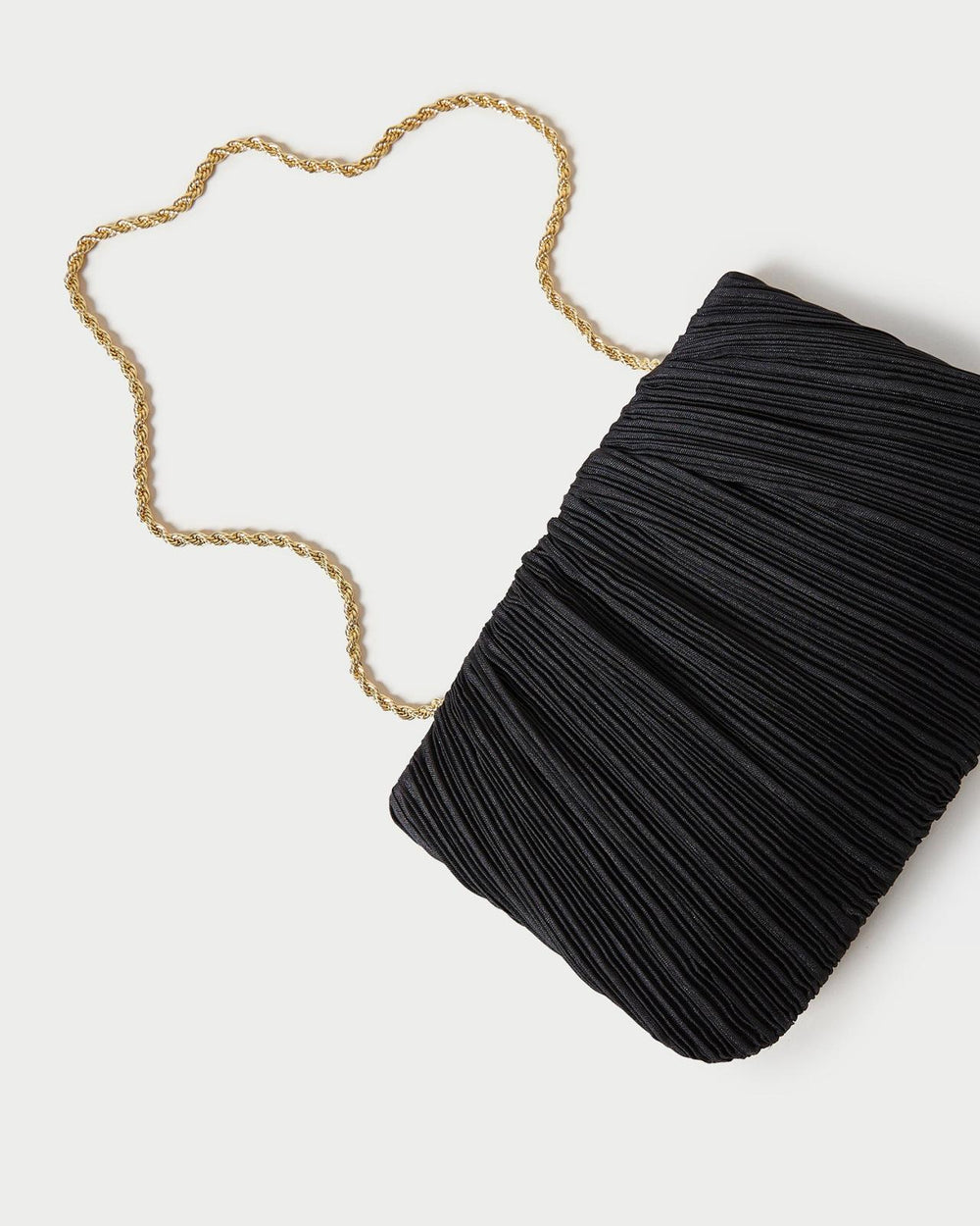 Loeffler Randall Brit Black Flat Pleated Clutch L Clutches L Handbags | Women Clutches