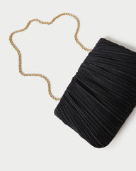 Loeffler Randall Brit Black Flat Pleated Clutch L Clutches L Handbags | Women Clutches