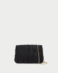 Loeffler Randall Brit Black Flat Pleated Clutch L Clutches L Handbags | Women Clutches