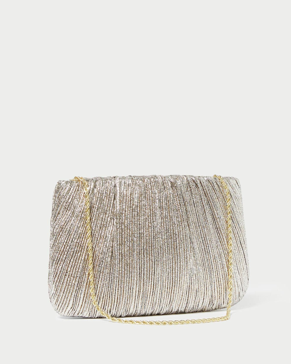 Loeffler Randall Brit Champagne Flat Pleated Clutch L Clutches L Handbags | Women Clutches