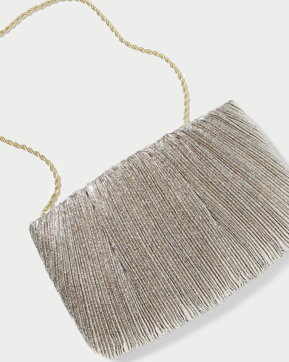 Loeffler Randall Brit Champagne Flat Pleated Clutch L Clutches L Handbags | Women Clutches