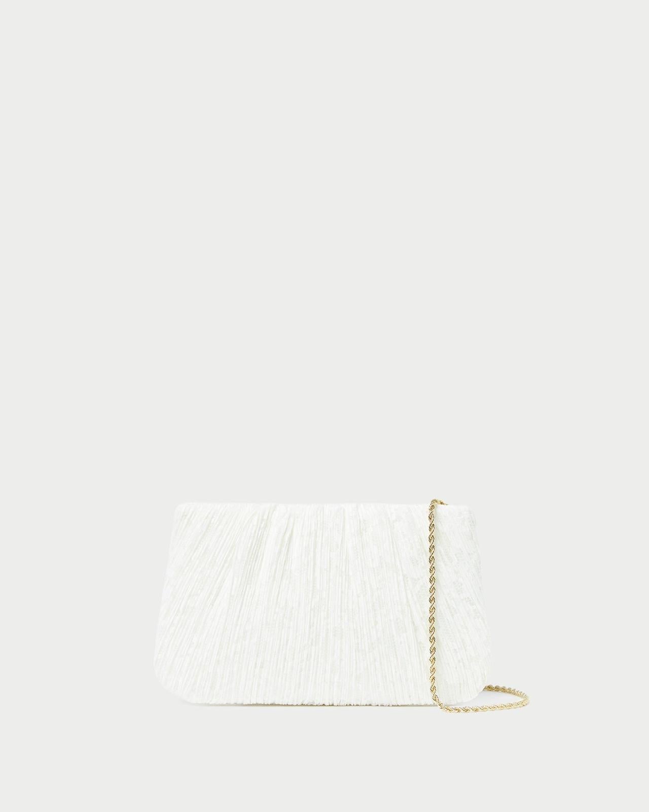 Loeffler Randall Brit White Lace Flat Clutch L Clutches L Handbags | Women Clutches