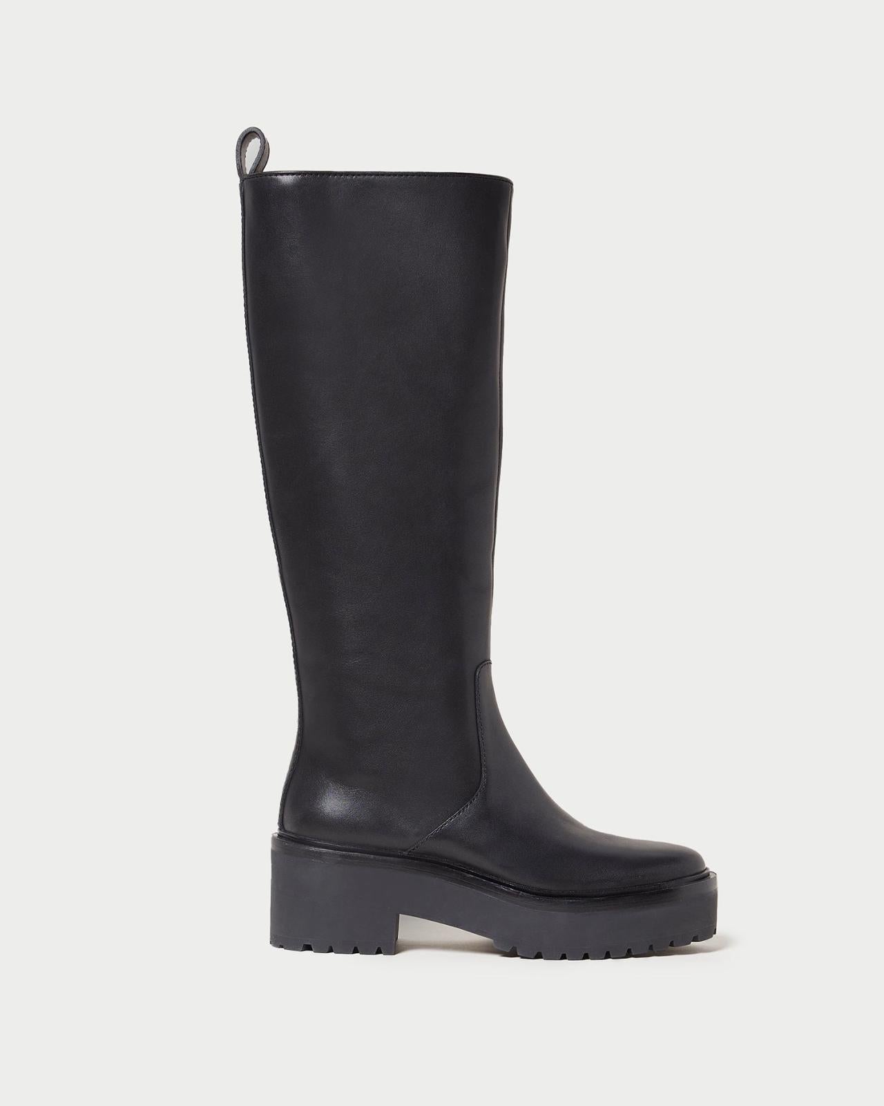 Loeffler Randall Carlee Black Tall Lug Boot I Tall Boots I Footwear | Women Boots
