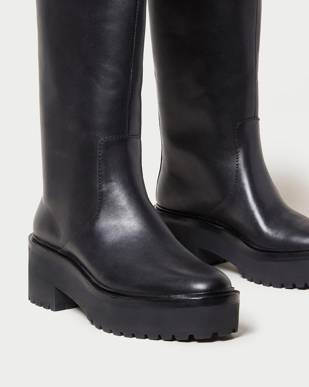 Loeffler Randall Carlee Black Tall Lug Boot I Tall Boots I Footwear | Women Boots