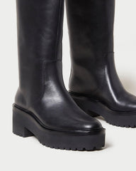 Loeffler Randall Carlee Black Tall Lug Boot I Tall Boots I Footwear | Women Boots