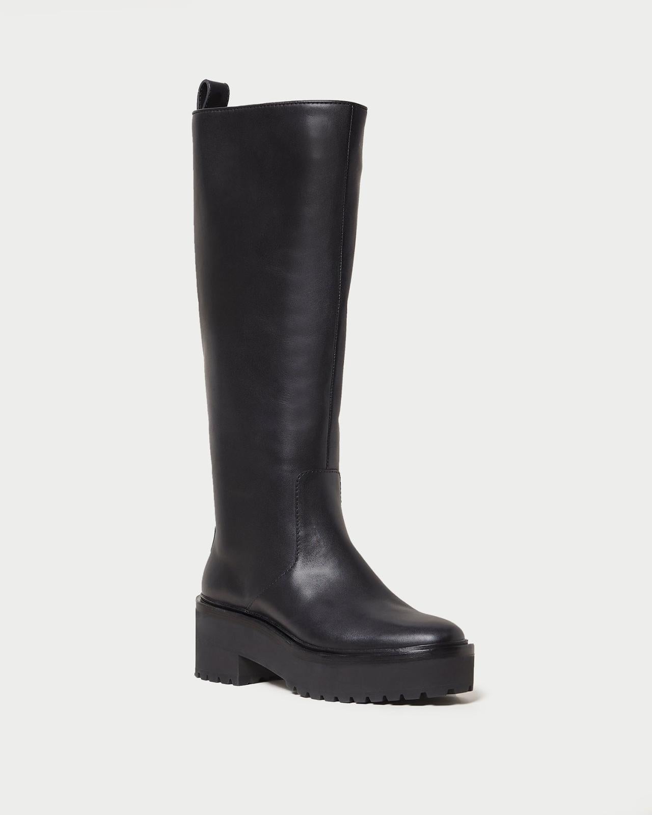 Loeffler Randall Carlee Black Tall Lug Boot I Tall Boots I Footwear | Women Boots