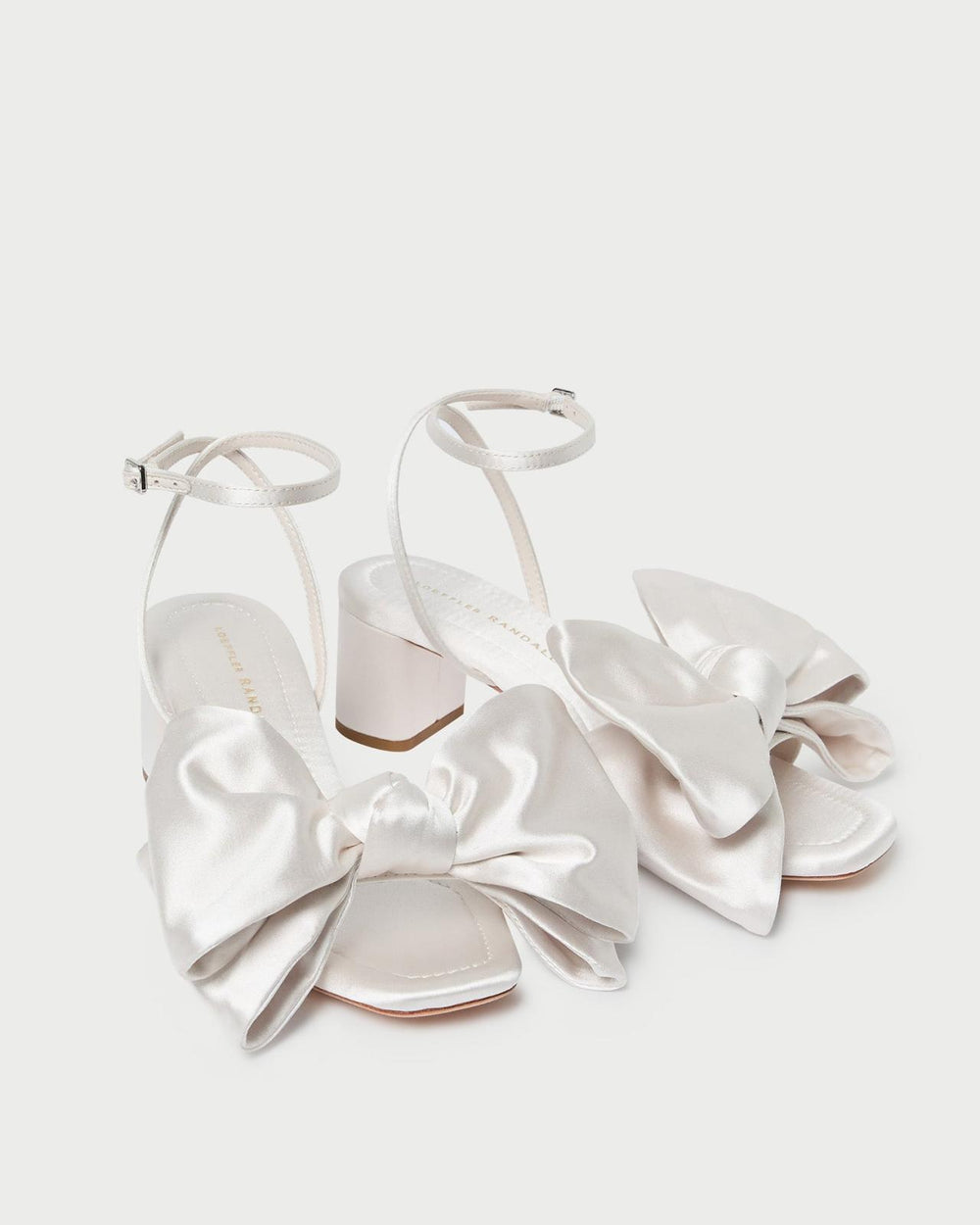 Loeffler Randall Carmen Cream Satin Bow Sandal | Women Heeled Sandals