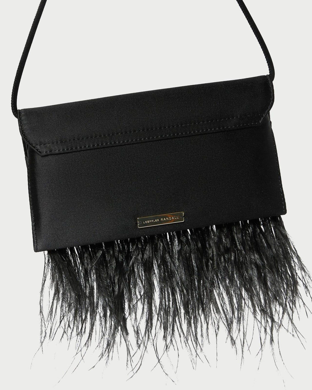 Loeffler Randall Charlee Black Satin Shoulder Bag | Women Shoulder Bags