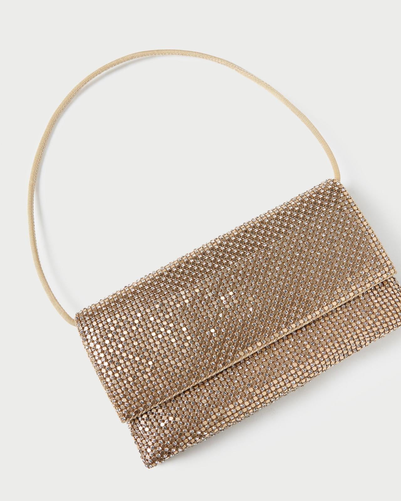 Loeffler Randall Charlee Gold Diamanté Shoulder Bag I Shoulder Bags I Handbags | Women Shoulder Bags