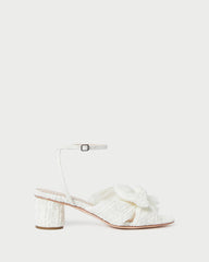 Loeffler Randall Dahlia White Lace Bow Heel L Heeled Sandals L Footwear | Women Heeled Sandals