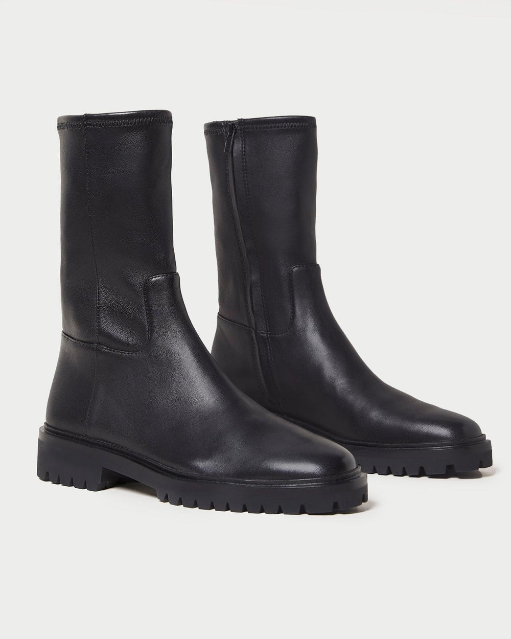 Loeffler Randall Danny Black Mid Lug Boot L Ankle Boots L Footwear | Women Boots