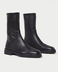 Loeffler Randall Danny Black Mid Lug Boot L Ankle Boots L Footwear | Women Boots