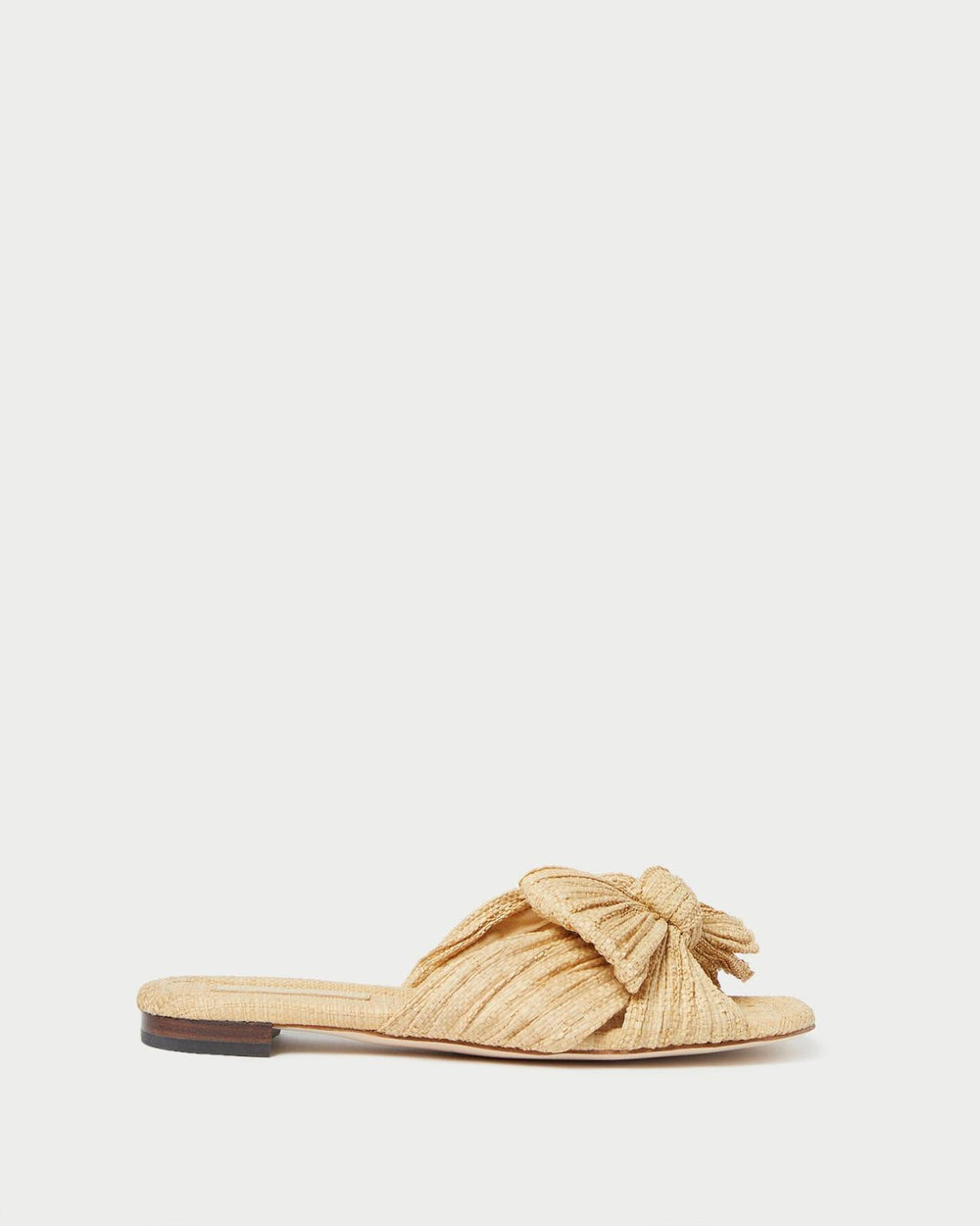 Loeffler Randall Daphne Natural Bow Slide L Flat Sandals L Footwear | Women Flat Sandals