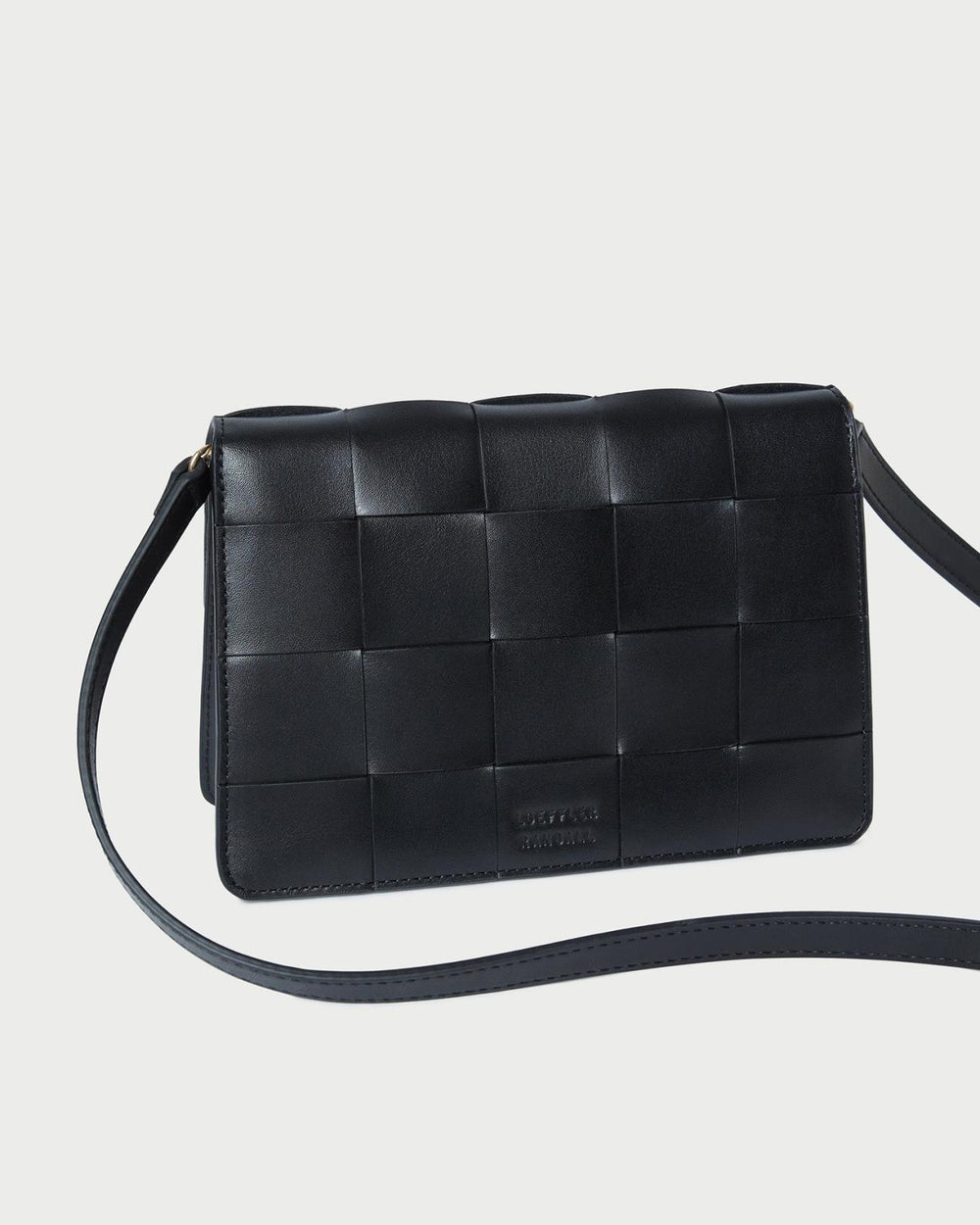 Loeffler Randall Delphine Black Woven Leather Shoulder Bag | Women Shoulder Bags