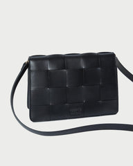 Loeffler Randall Delphine Black Woven Leather Shoulder Bag | Women Shoulder Bags