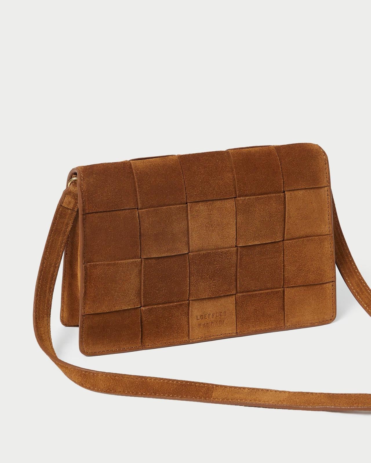 Loeffler Randall Delphine Cacao Suede Shoulder Bag L Crossbodies L Handbags | Women Shoulder Bags