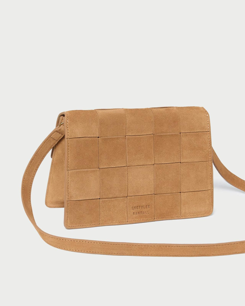 Loeffler Randall Delphine Toffee Woven Suede Shoulder Bag I Crossbodies I Handbags | Women Shoulder Bags