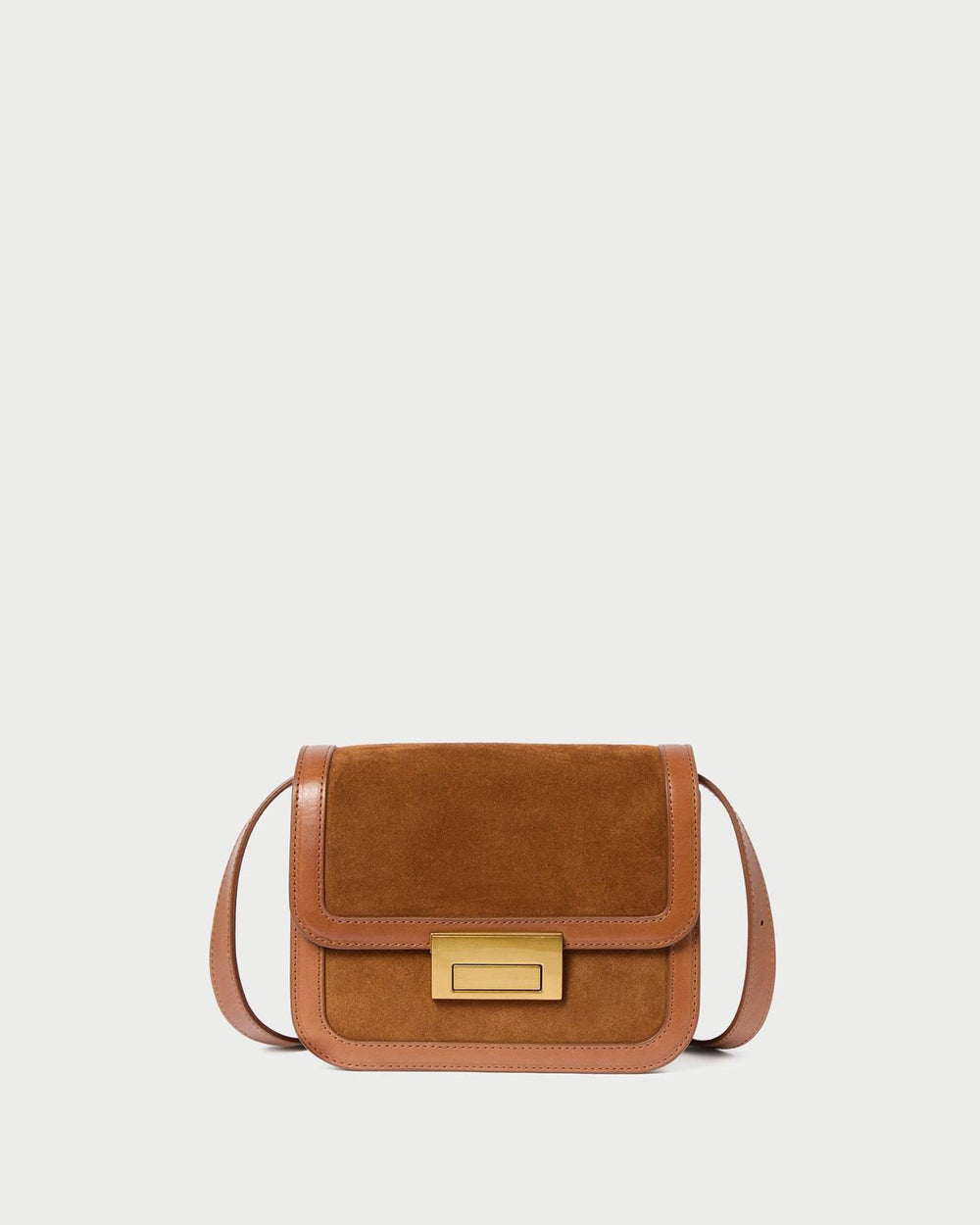 Loeffler Randall Desi Cacao Suede/Leather Crossbody | Women Crossbodies