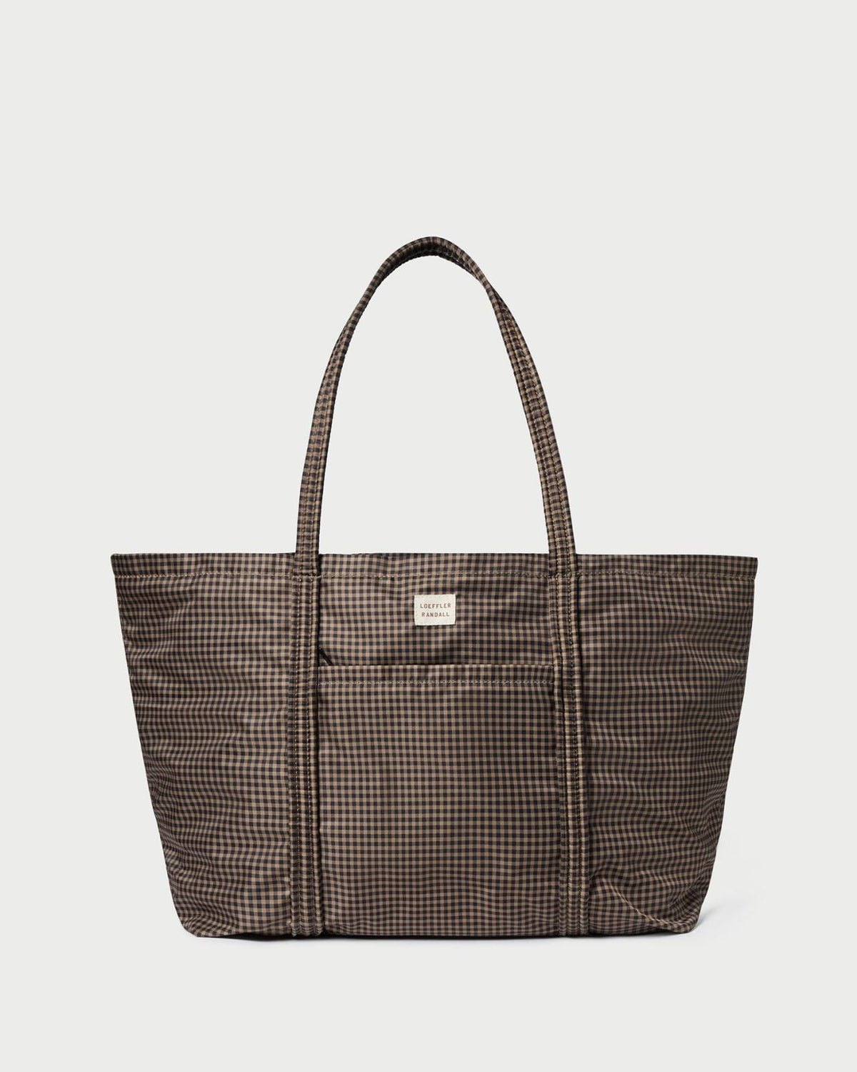 Loeffler Randall Dina Brown/Black Check Travel Tote | Women Totes