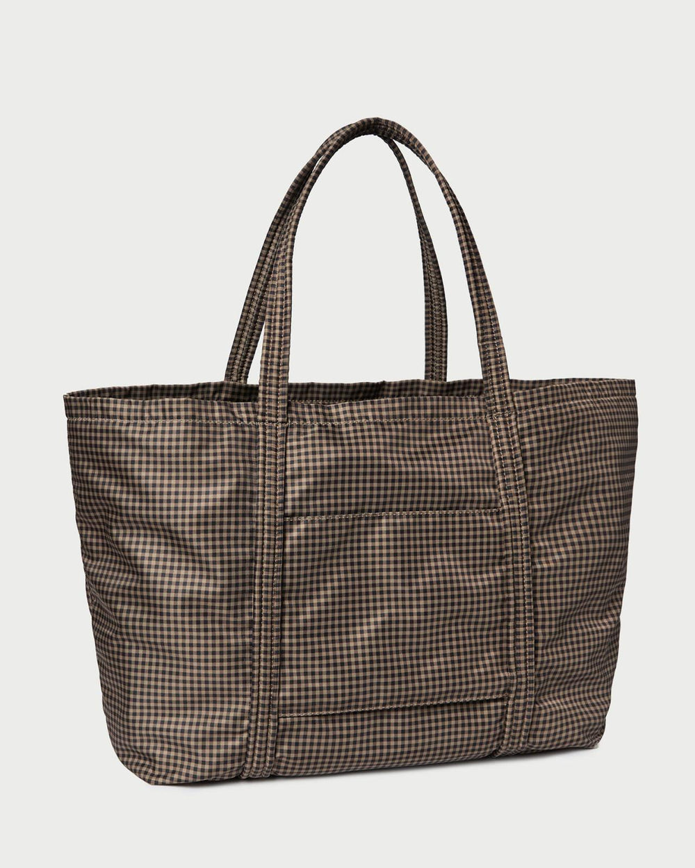 Loeffler Randall Dina Brown/Black Check Travel Tote | Women Totes