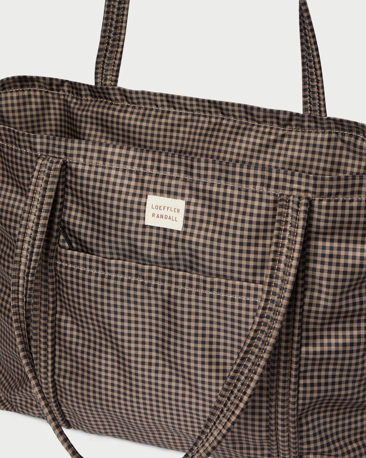 Loeffler Randall Dina Brown/Black Check Travel Tote | Women Totes