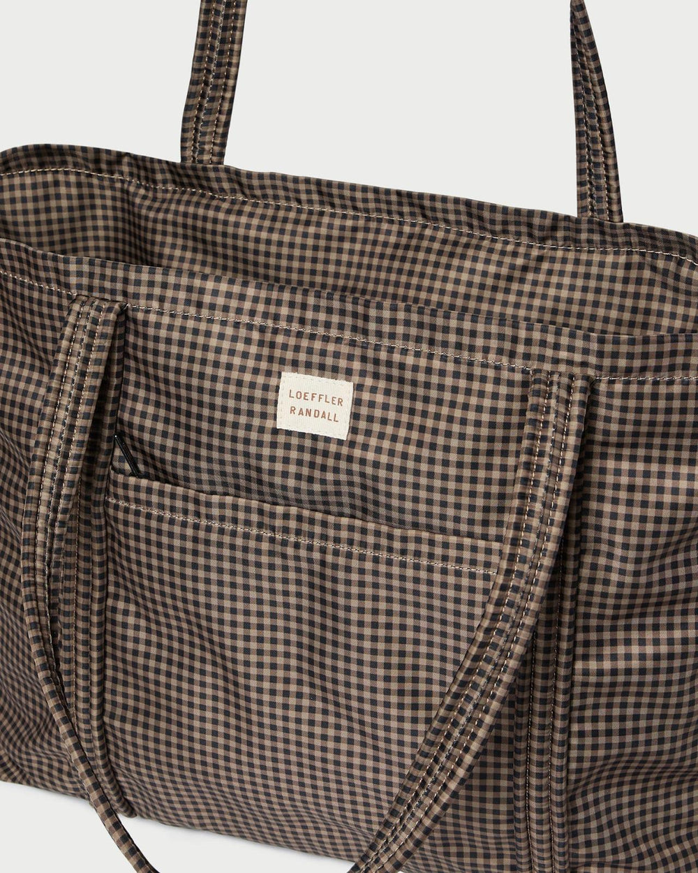 Loeffler Randall Dina Brown/Black Check Travel Tote | Women Totes