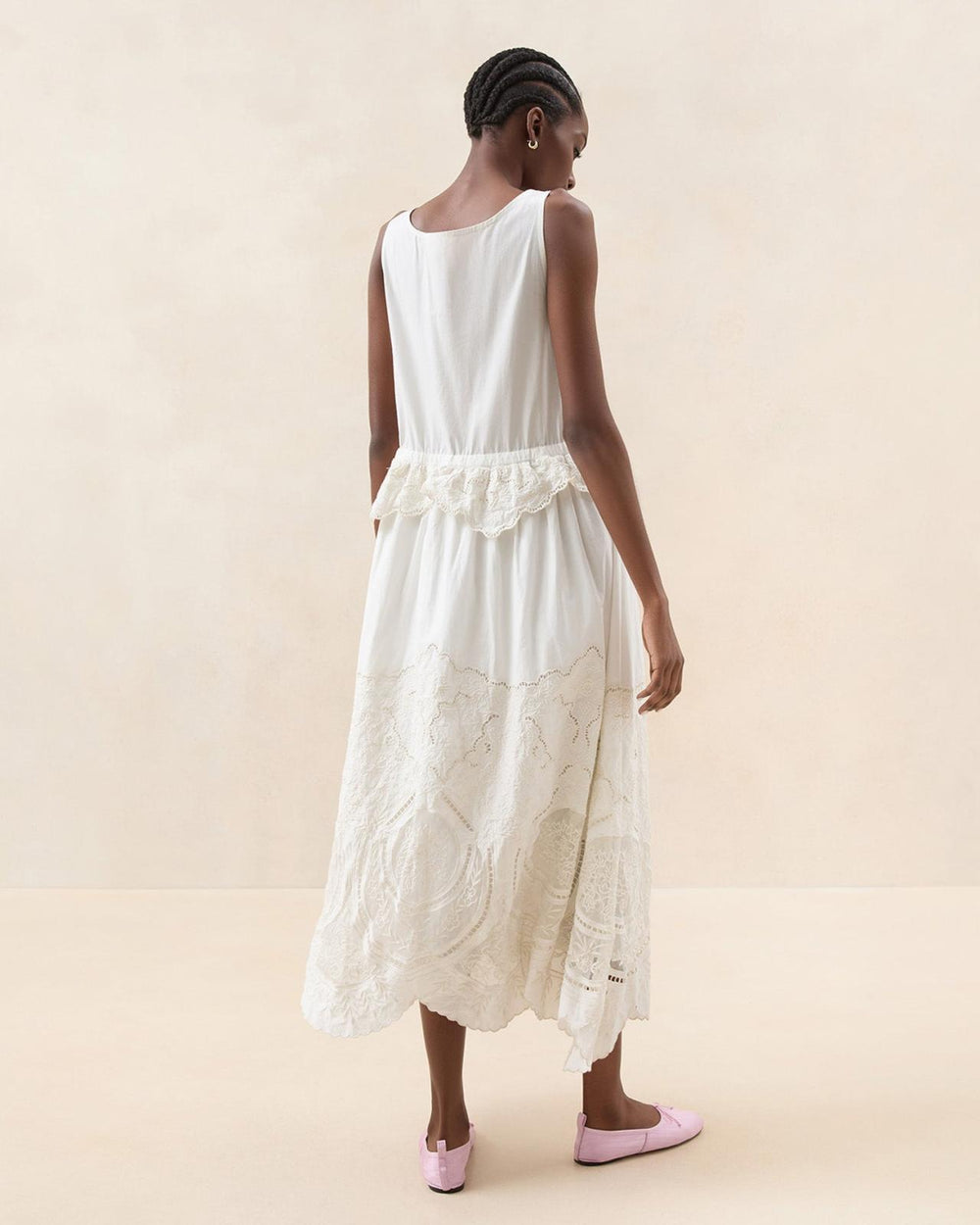 Loeffler Randall Dominique Milk Lace Paneled Dress I Dresses I Apparel | Women Dresses