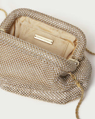 Loeffler Randall Doreen Gold Diamanté Frame Pouch | Women Clutches