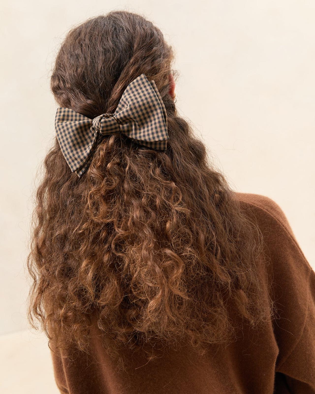 Loeffler Randall Eden Brown/Black Bow Hair Clip | Women Accessories