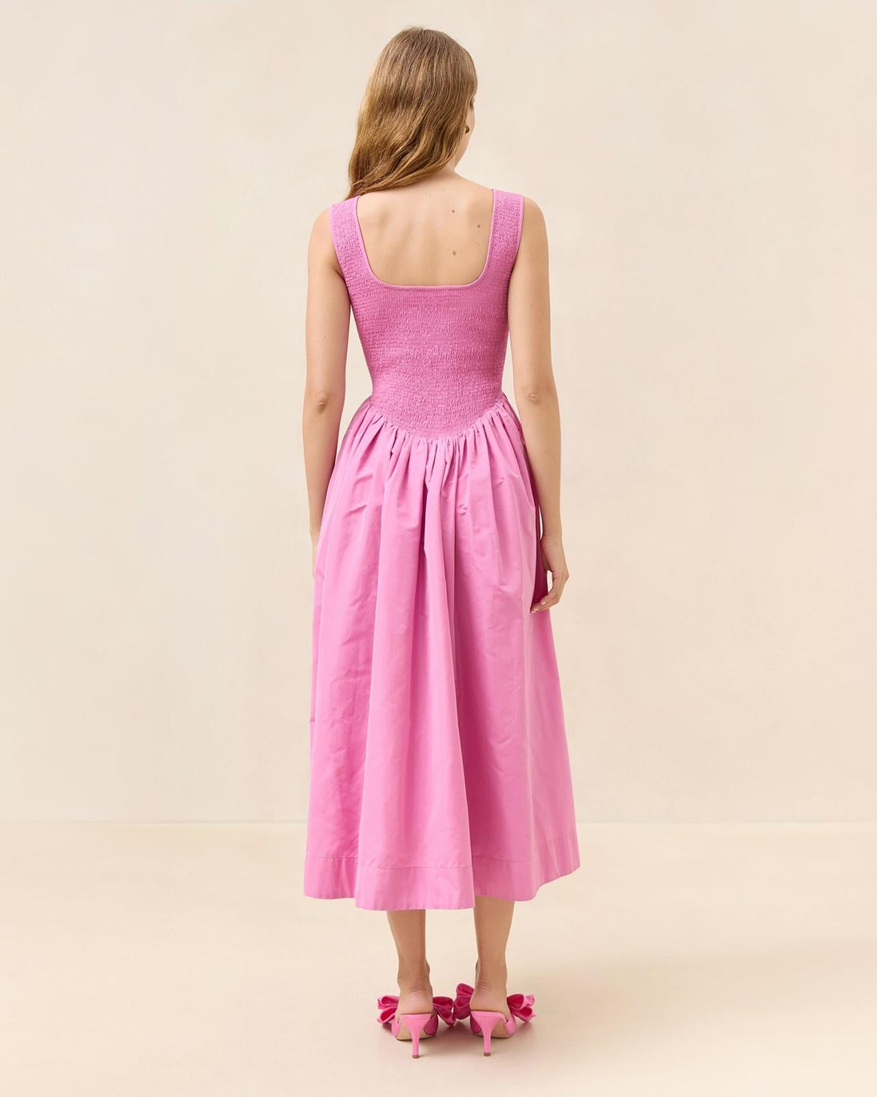 Loeffler Randall Estelle Pink Smocked Dress | Women Dresses