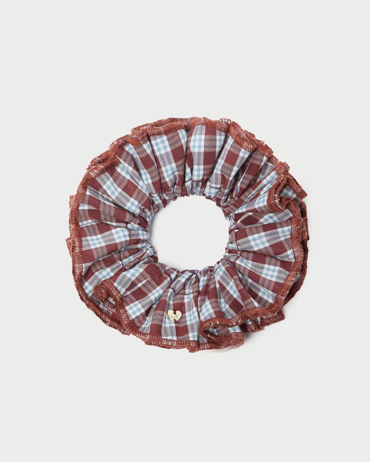 Loeffler Randall Felice Maroon Layered Scrunchie | Women Accessories