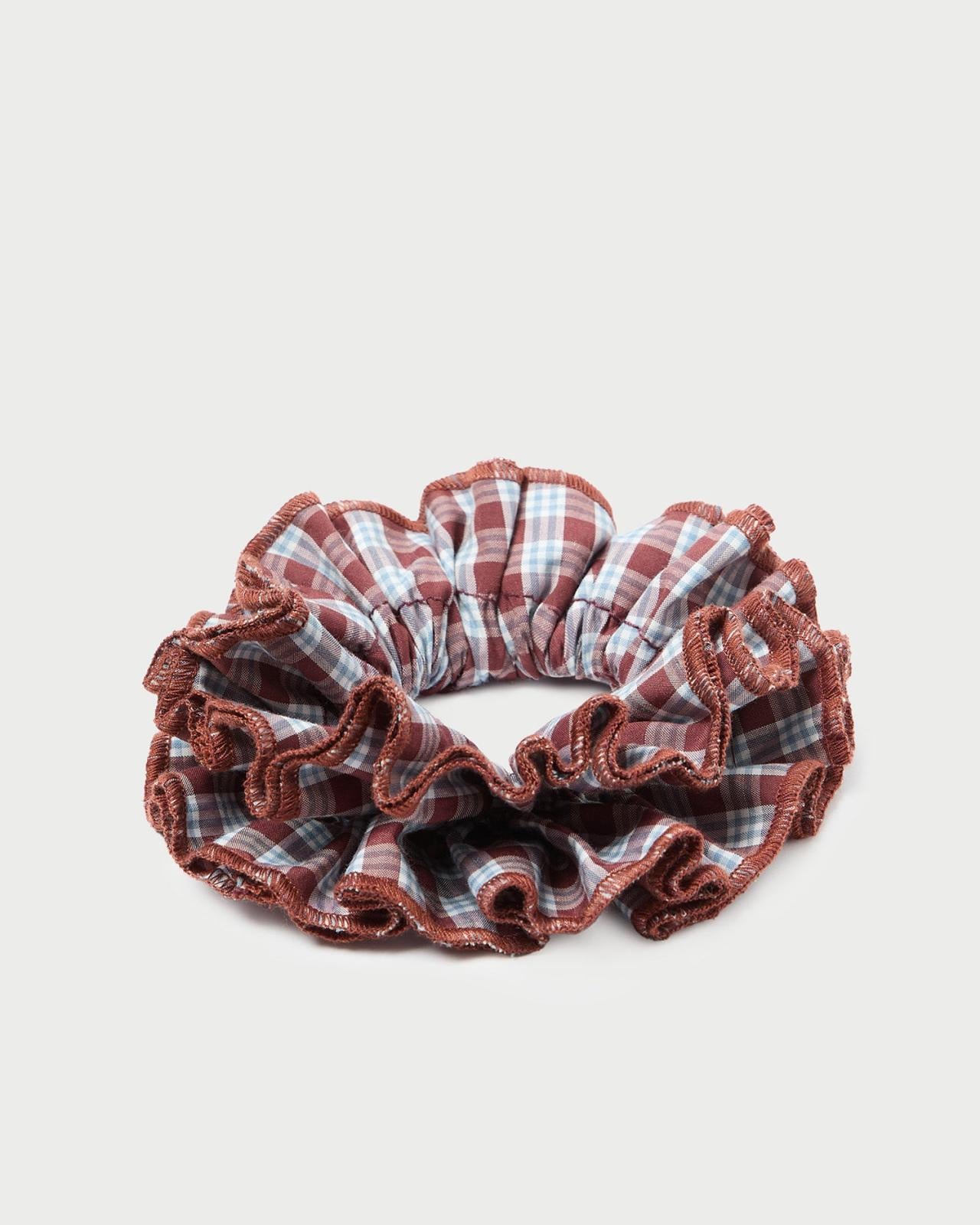 Loeffler Randall Felice Maroon Layered Scrunchie | Women Accessories