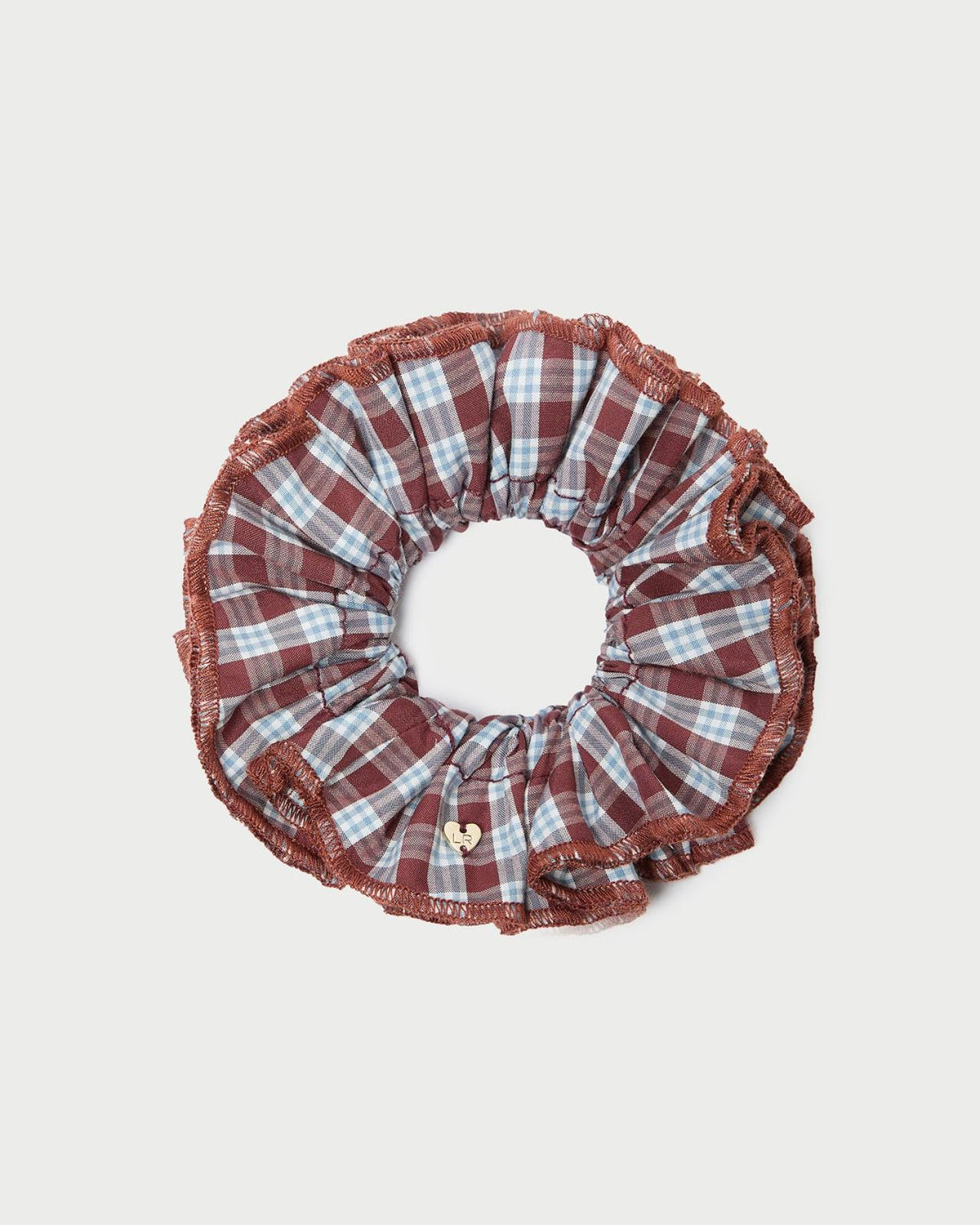 Loeffler Randall Felice Maroon Layered Scrunchie | Women Accessories