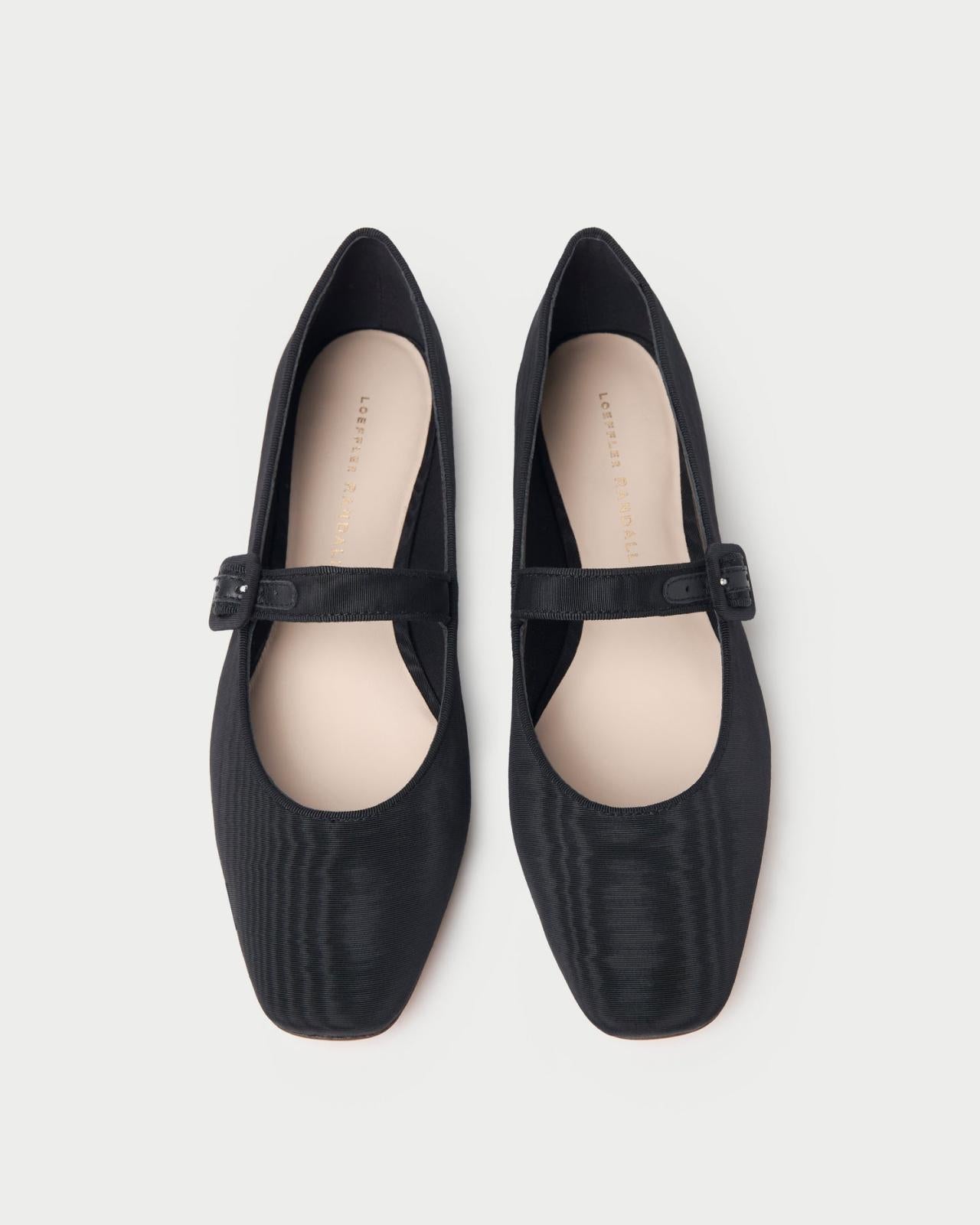 Loeffler Randall Ginger Black Moiré Mary Jane L Flats L Footwear | Women Flats &amp; Loafers