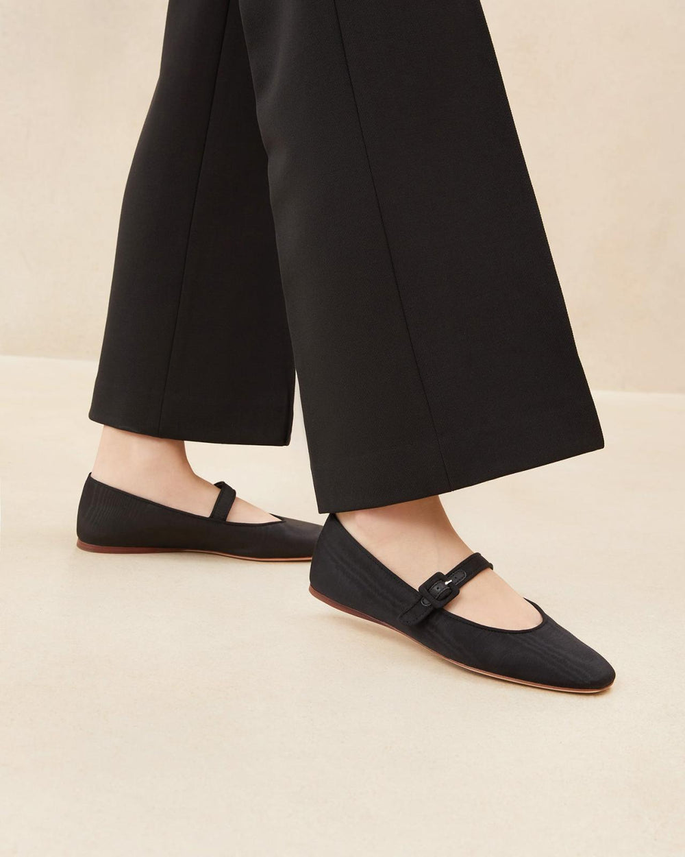 Loeffler Randall Ginger Black Moiré Mary Jane L Flats L Footwear | Women Flats &amp; Loafers