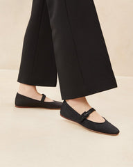 Loeffler Randall Ginger Black Moiré Mary Jane L Flats L Footwear | Women Flats &amp; Loafers