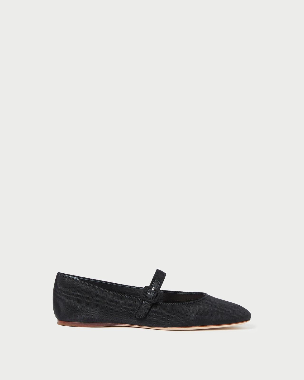 Loeffler Randall Ginger Black Moiré Mary Jane L Flats L Footwear | Women Flats &amp; Loafers