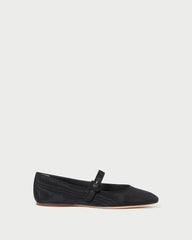 Loeffler Randall Ginger Black Moiré Mary Jane L Flats L Footwear | Women Flats &amp; Loafers