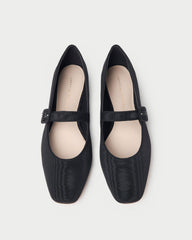 Loeffler Randall Ginger Black Moiré Mary Jane L Flats L Footwear | Women Flats &amp; Loafers