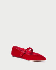 Loeffler Randall Ginger Red Velvet Mary Jane | Women Flats &amp; Loafers