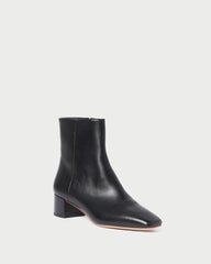 Loeffler Randall Ginny Black Leather Ankle Boot | Women Boots