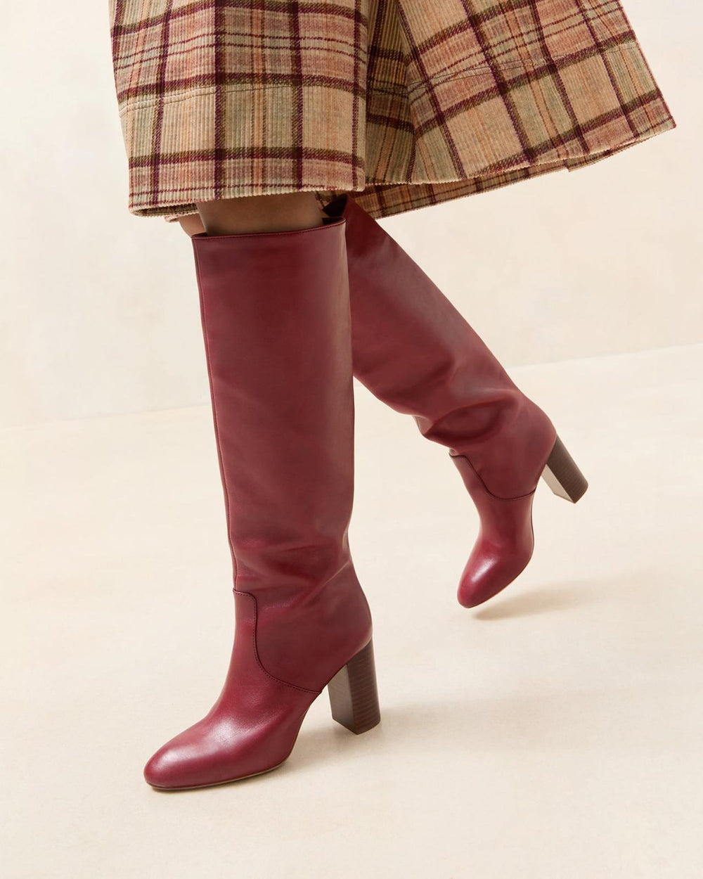 Loeffler Randall Goldy Wine Leather Tall Boot | Women Boots