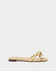 Loeffler Randall Hadley Natural Bow Sandal L Flat Sandals L Footwear | Women Flat Sandals