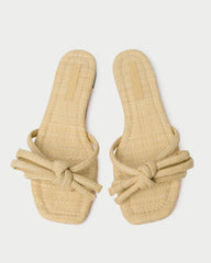 Loeffler Randall Hadley Natural Bow Sandal L Flat Sandals L Footwear | Women Flat Sandals