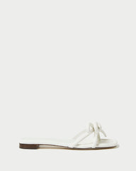Loeffler Randall Hadley White Bow Sandal L Flat Sandals L Footwear | Women Flat Sandals