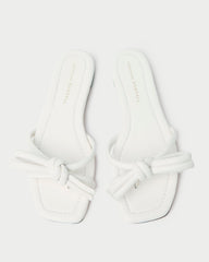Loeffler Randall Hadley White Bow Sandal L Flat Sandals L Footwear | Women Flat Sandals